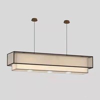 Lustre rectangulaire en maille dorée personnalisé pour hôtel, abat-jour en tissu en acier inoxydable, lustre moderne pour restaurant, bureau, maison, LED