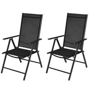 Sillas de Jardín Plegables de Aluminio, Ajustables, Ligeras, Negras, de Alta Calidad y Precio Económico, con 7 Posiciones - Product Image 2