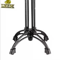 Composants de base de table haute en fonte, style western antique classique, à quatre griffes, avec revêtement en poudre noir mat