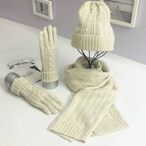Ensemble d'hiver pour femmes et hommes, ensemble chapeau, écharpe et <span class=keywords><strong>gants</strong></span>, chapeau d'hiver chaud et épais, écharpe, <span class=keywords><strong>gants</strong></span>, accessoires unisexes, cadeau - Product Image 6