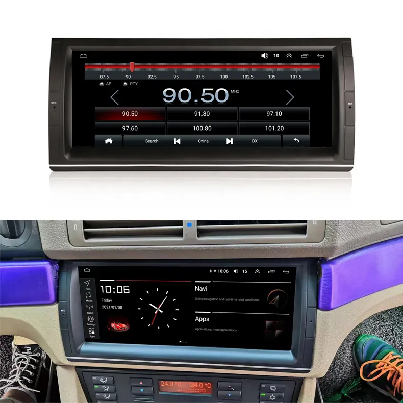 KANOR heißer verkauf 10.25 zoll touch screen auto gps-navigation mit radio wifi kopf einheit android für bmw e39