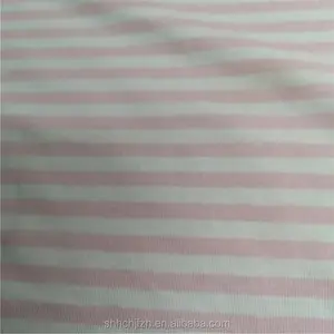 定制条纹棉莱卡针织95% 棉5% 氨纶条纹针织Y/D条纹棉氨纶婴儿布