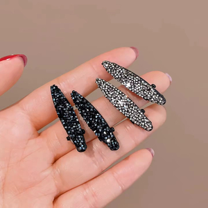 In-stock High-end Sweet <b>Small</b> Rhinestone Handmade 3.5cm Hair Clip Mini <b>Side</b> & Duckbill Clips for Fashionable Forehead Bangs - Product Image 5