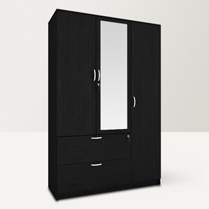 New Modern Laminate <strong>Mirror</strong> Design 4 Door <strong>Black</strong> Eco-friendly Soft Closing Bedroom <strong>Wardrobe</strong> for Hotel Apartment School Furniture - Product Image 6