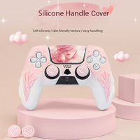 Étui de protection double en silicone avec grande ouverture pour la charge pour manette PlayStation 5, design plus fin pour manette PS5