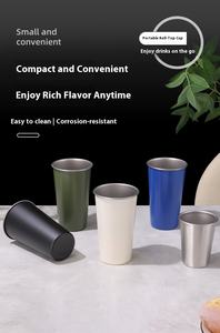 Diseño moderno 304 taza recta de acero inoxidable para beber cerveza al <span class=keywords><strong>vacío</strong></span> <span class=keywords><strong>y</strong></span> taza de coche para uso doméstico para acampar - Product Image 5