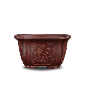 Maceta de Bonsái Hecha a Mano de Arcilla Púrpura Yixing, Sin Esmaltar, Transpirable, Maceta de Cerámica China Vintage para Suculentas, Decoración del Hogar - Product Image 1