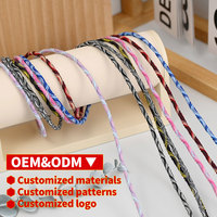Cordon élastique rond en polyester coloré de 3 mm et 4 mm, personnalisable avec logo, pour sweat à capuche et vêtements – Fabrication OEM/ODM
