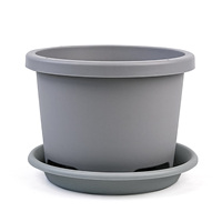 Pots de plantes en plastique PP durables en gros, avec trous de drainage, design respirant, capacité de 1,99 L, style moderne minimaliste, intérieur/extérieur