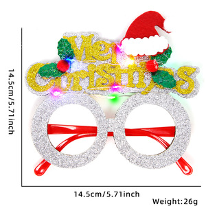 MADESHINE 2025 Décorations de Noël Promotionnelles, Cadeaux de Fête, Lunettes LED en Forme de Bois de Cerf et de Père Noël, Fournitures Décoratives de Noël - Product Image 5