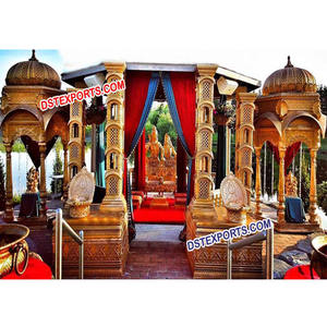 Mandap de Boda Hindú Tradicional Estilo Gazibo, Elegante Decoración de Mandap con Temática Haveli Shrilanka para Bodas en MELBOURNE - Product Image 1