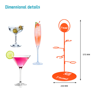 Meilleur vendeur : Support à cocktails, support à <span class=keywords><strong>champagne</strong></span> pour comptoir, support pour verres à vin, présentoir, tour à margaritas - Product Image 5