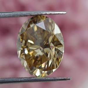 Diamante suelto de moissanita de corte ovalado de Color amarillo vivo cortado a mano de 1.0ct a 20.0ct tamaño certificado Joyería de diamantes hechos a mano sueltos - Product Image 1