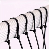 Attaches en nylon autobloquantes robustes CHSL, résistantes aux UV et à la chaleur, imperméables, 7,6x350MM, pour applications électriques industrielles, couleur noire