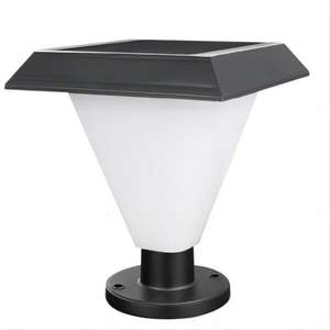 높은 밝기 야외 정원 현대 풍경 포스트 조명 방수 무선 게이트 장식 광장 Led 태양 기둥 램프 - Product Image 4