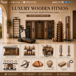 Non Electric Walking Machine for bar Clubs Indoor Sports Dumbbell Set <strong>25kg</strong> Steel and Wood <strong>Dumbells</strong> Stylish Wooden Gym Eqipment - Product Image 3