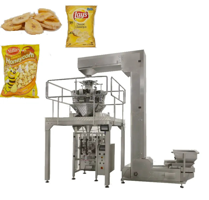 Guangdong Вертикальная многофункциональная машина для упаковки картофельных чипсов в виде банановых чипсов