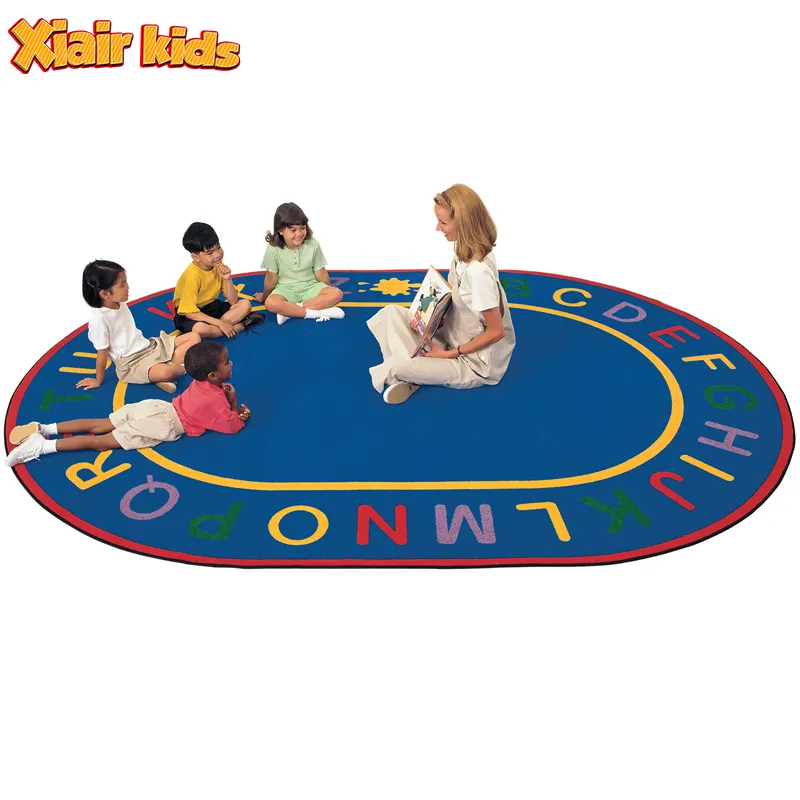 Xiair 몬테소리 수제 카펫 유치원 보육 언어 깔개 놀이 홈 활동 매트 유치원