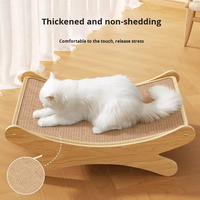Grande planche à gratter pour chat en sisal avec lit intégré, motif uni, style moderne, jouet pour chat, chaise longue et griffoir