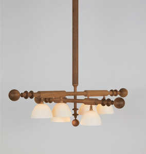 XINZHONG personnalisé marque privée intérieur Villa chambre cuisine <span class=keywords><strong>tourné</strong></span> tiges de <span class=keywords><strong>bois</strong></span> nuances de céramique moderne pendentif lumière lustre - Product Image 1