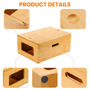 Eco-friendly Bamboo Drawer Organizer Bamboo Storage Box for <strong>Tidy</strong> <strong>Kitchen</strong> or Bathroom for Living Room Use - Product Image 4