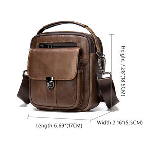 Sac à bandoulière en cuir de vache véritable Andong pour homme, petit sac à main décontracté, sac à bandoulière rétro pour homme, sac à bandoulière tendance pour homme - Product Image 3
