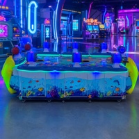 Machine de jeu d'arcade de pêche pour 6 joueurs, à monnayeur, thème océan, multijoueur, pour parc d'attractions