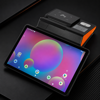 Mesin POS Layar Sentuh Android 14 11 Inci dengan Printer Struk, NFC, dan Pemindai Barcode 2D untuk Retail dan Restoran