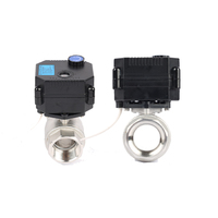 DN25 2 Voies 304 Acier Inoxydable Électrique Motorisé Eau Rotatif Mini Actionneur Vanne À Bille AC/DC9-24V DC9-35V