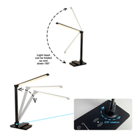 Vente chaude et compétitif lampe de lecture Led en aluminium lampe de Table de bureau LED avec chargeur sans fil charge ou sans