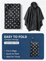 Imperméable multifonctionnel 3-en-1 pour l'extérieur : tente, randonnée, alpinisme, camping – Cape/Imperméable compact en PU