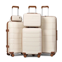 Ensemble de bagages de voyage familial léger et moderne de luxe en 3 pièces avec serrure TSA et doublure en polyester imperméable