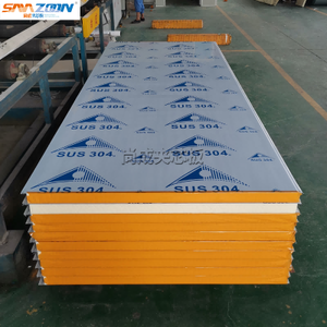 Nhà Máy Giá Tấm Cách Nhiệt Dễ Dàng Cài Đặt Trọng Lượng Nhẹ Sip Tấm Đôi Lớp Thép Không Gỉ <span class=keywords><strong>Polyurethane</strong></span> Bọt Bánh Sandwich - Product Image 5