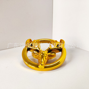<b>Gold</b> Antler Shape <b>Sofa</b> Decorative Buckle 129mm Diameter Plastic Contemporary Design High Quality Furniture Hardware - Product Image 3
