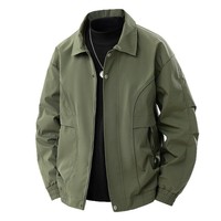 Blouson Bomber Homme à Col Revers Coupe-Vent Multi-Poches Manches Côtelées Vêtement de Travail Décontracté Vente en Gros Personnalisé OEM