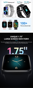 VALDUS <span class=keywords><strong>VS13</strong></span> Montre Connectée Tendance avec Écran Carré de 1,75 Pouce, Suivi Sportif GPS, Étanchéité IP68 et Modes Sportifs Multiples - Product Image 3