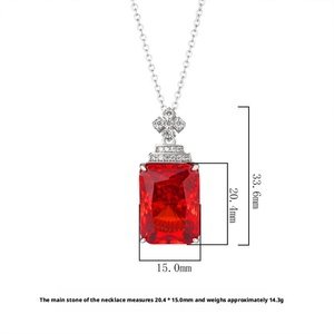 Pendentif Bouteille de Parfum en Cuivre Écologique avec Zircon Cubique Rouge de Haute Qualité 15*20mm pour Femme, Idéal au Quotidien - Product Image 6