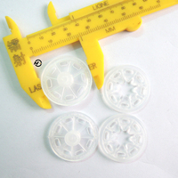 Deux pièces bouton clair transparent blanc rond presse à coudre boutons pression en plastique