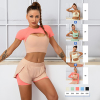 Dongguan — vêtements athlétiques pour femmes, ensemble De Yoga, De sport, 4 styles, hauts + Shorts De gymnastique, avec Logo personnalisé