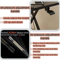 Penjualan laris gunting elegan tinggi Lift Adjustable Standing konverter meja hitam untuk Keyboard Mouse kantor