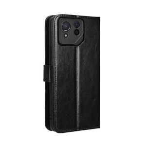 Étui portefeuille de luxe en cuir PU Crazy Horse pour Asus ROG Phone 8 <span class=keywords><strong>Pro</strong></span> - Product Image 1