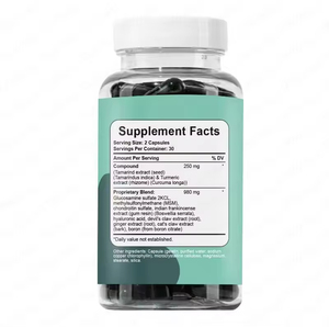 Capsules articulaires en gros avec extrait de graines de tamarin et racine de curcuma pour le soutien de la santé des articulations et favorisant le confort articulaire - Product Image 2