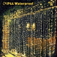 Rideau lumineux LED, 6m X 3m, 600, lumières, 8 Modes, Pergola, Plug-in de fenêtre, pour chambre à coucher, intérieur et extérieur