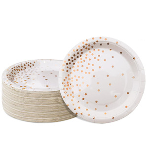 Platos <span class=keywords><strong>de</strong></span> Papel Desechables a Precio <span class=keywords><strong>de</strong></span> Fábrica, 7/8/9/10 Pulgadas, Elegantes Platos Redondos <span class=keywords><strong>de</strong></span> Calidad Alimentaria para Fiestas <span class=keywords><strong>de</strong></span> Cumpleaños y Bodas - Product Image 1