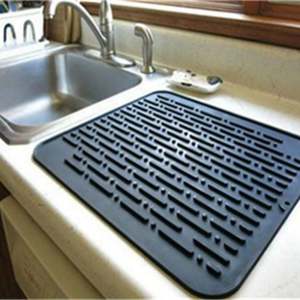 Tapis de séchage de vaisselle en silicone personnalisé pour comptoirs de cuisine "17.8x15.8" hautes crêtes meilleur tampon de vaisselle d'aération - Product Image 2