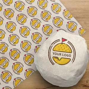 กระดาษห่ออาหารกันไขมัน พิมพ์โลโก้ตามสั่ง เป็นมิตรกับสิ่งแวดล้อม พิมพ์ลาย PE ของคุณเองได้ - Product Image 4