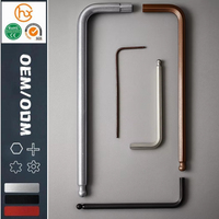 HX 1.5 mm-19 mm Set kunci pas kunci L Hex ujung bola CR-V baja metrik kunci Allen dengan poles cermin untuk kerja presisi