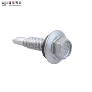Arandela <span class=keywords><strong>hexagonal</strong></span> de acero al carbono, tornillos autoperforantes bimetálicos con arandela de EPDM, tornillo para techo, tornillo <span class=keywords><strong>autoperforante</strong></span> <span class=keywords><strong>hexagonal</strong></span> - Product Image 2