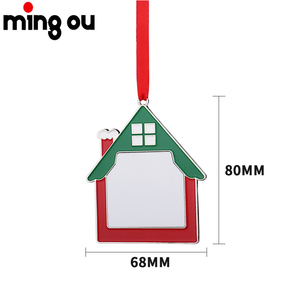 Pendentif de Noël à sublimation personnalisé ornements de Noël en forme de maison - Product Image 2