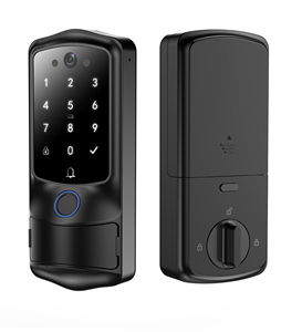 <span class=keywords><strong>Serrure</strong></span> de <span class=keywords><strong>Porte</strong></span> à <span class=keywords><strong>Entrée</strong></span> Sans Clé Aurelysse avec WiFi Intégré, Verrou Intelligent APP à Distance, Empreinte Digitale, Pavé Tactile et Pêne Dormant Électronique - Product Image 1